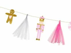 PartyDeco Pink Christmas Paper Garland Kit