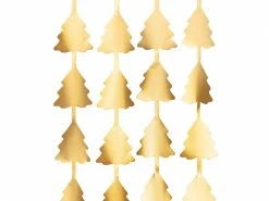 PartyDeco Gold Foil Christmas Tree Curtain Backdrop Backdrops