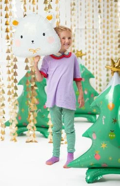 PartyDeco Shape + Novelty Foil Balloons Jumbo Polar Bear Foil Balloon