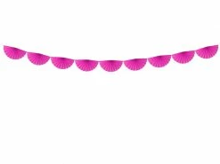 PartyDeco Dark Pink Tissue Fan Garland