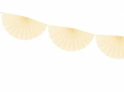 PartyDeco Light Cream Tissue Fan Garland Wedding Decorations