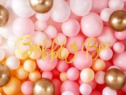 PartyDeco 'Bubbly Bar' Gold Script Bunting 7 PartyDeco 'Bubbly Bar' Gold Script Bunting