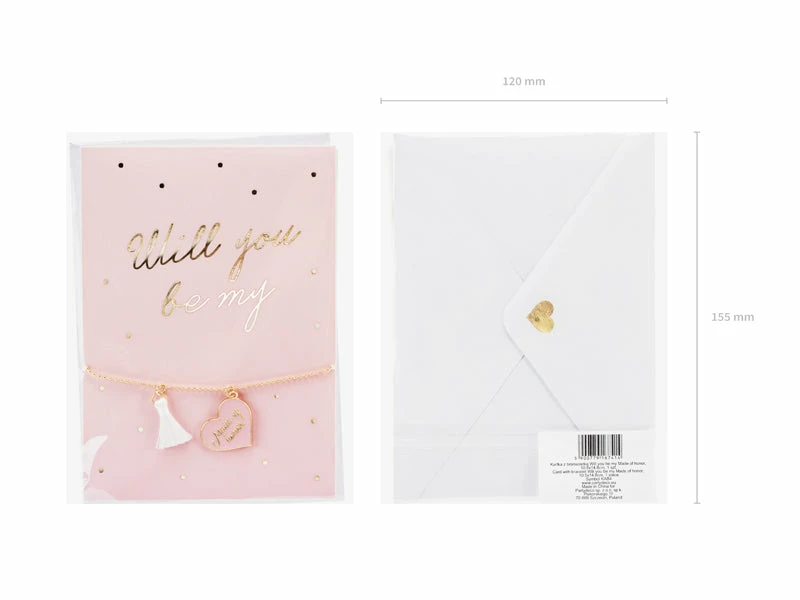 PartyDeco Will You Be My Maid Of Honor? Card With Keepsake Bracelet Bridal Shower/Hens Party 7 PartyDeco Will You Be My Maid Of Honor? Card With Keepsake Bracelet Bridal Shower/Hens Party