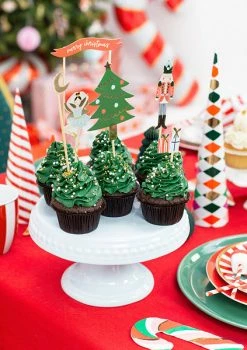 PartyDeco Nutcracker Christmas Mix Cupcake|Food Toppers