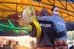 PartyDeco GROOM White Iron On Patch Bridal Shower/Hens Party