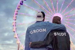 PartyDeco BRIDE White Iron On Patch