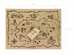 PartyDeco Pirate Party Treasure Map Paper Place Mats