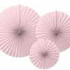 PartyDeco Wedding Decorations Dusty Rose Paper Fan Set