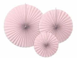 PartyDeco Wedding Decorations Dusty Rose Paper Fan Set
