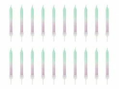 PartyDeco Birthday Candles - Ombre Pastel 20pk