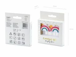 PartyDeco Daisy + Rainbow Birthday Candle Set Candles