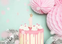 PartyDeco Pink Number Crown Birthday Candle Candles