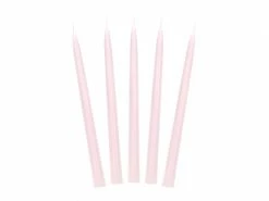 PartyDeco Pink 24cm Unscented Taper Candles - 10pk