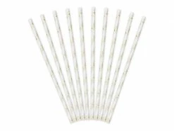 PartyDeco Paper Straws - Gold Daisy