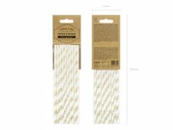 PartyDeco Paper Straws - Gold Daisy