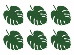 PartyDeco Monstera Leaf Place Cards Placemats + Name Cards