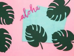 PartyDeco Monstera Leaf Place Cards Placemats + Name Cards