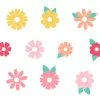PartyDeco Bridal Shower/Hens Party Flower Wine Glass Drink Tags 10 Pack