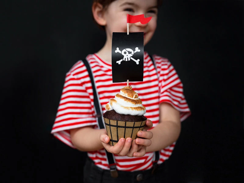 PartyDeco Pirate Party Cupcake Wrapper + Topper Kit 7 PartyDeco Pirate Party Cupcake Wrapper + Topper Kit