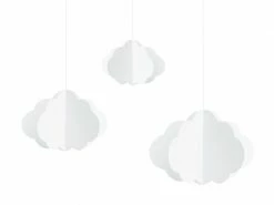 PartyDeco Backdrops Hanging Paper Cloud Decoration Set