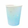Illume Partyware Blue Iridescent Paper Cups
