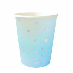 Illume Partyware Blue Iridescent Paper Cups