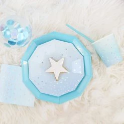 Illume Partyware Blue Iridescent Dessert Plates