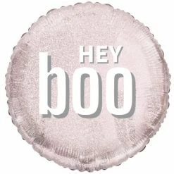 Tuftex Shape + Novelty Foil Balloons HEY Boo Round Foil Balloon