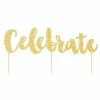 Illume Partyware Gold Glitter 'Celebrate' Cake Toppers