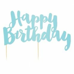 Illume Partyware Blue 'Happy Birthday' Cake Topper