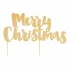 Illume Partyware Gold Foil 'Merry Christmas' Cake Topper