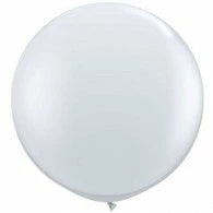 Qualatex 75cm + 90cm Round Latex Balloons 90cm Jumbo Round Balloon - Clear