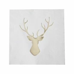 Ginger Ray Napkins - Prints + Shapes Metallic Stag Paper Napkins