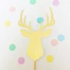 Little Glitter Co Gold Deer Cake Toppers