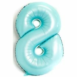 Favor Lane Pastel Blue 100cm Number 8 Balloon Number Balloons
