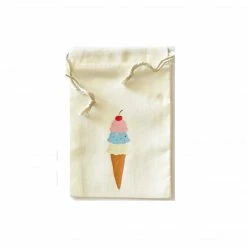 Favor Lane Calico Party Favour Bag - Sweet Icecream Favour/Party Bags