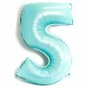 Favor Lane Number Balloons Pastel Blue 100cm Number 5 Balloon 1 Favor Lane Number Balloons Pastel Blue 100cm Number 5 Balloon