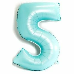 Favor Lane Number Balloons Pastel Blue 100cm Number 5 Balloon