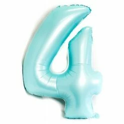 Favor Lane Pastel Blue 100cm Number 4 Balloon Number Balloons