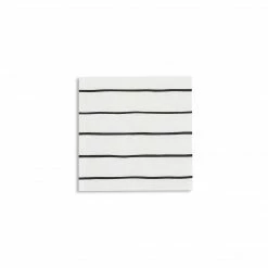 Daydream Society Frenchie Striped Beverage Napkins - Black