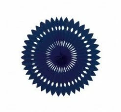 Favor Lane WEDDINGS Paper Fan - Navy Blue