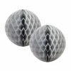 Favor Lane Honeycomb Ball - Silver Honeycomb Decorations 1 Favor Lane Honeycomb Ball - Silver Honeycomb Decorations