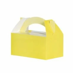 Five Star Party Co Lunch Box/Treat Box Classic Pastel Yellow 5pk