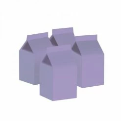 Five Star Party Co Milk Box/Party Favour Box Classic Pastel Lilac 10pk WEDDINGS
