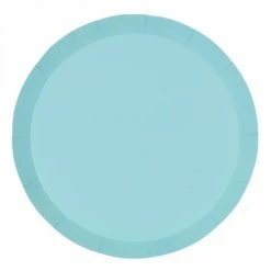 Five Star Party Co Plates - Plain Solid Colour Classic Pastel Blue Paper Plates 10Pk