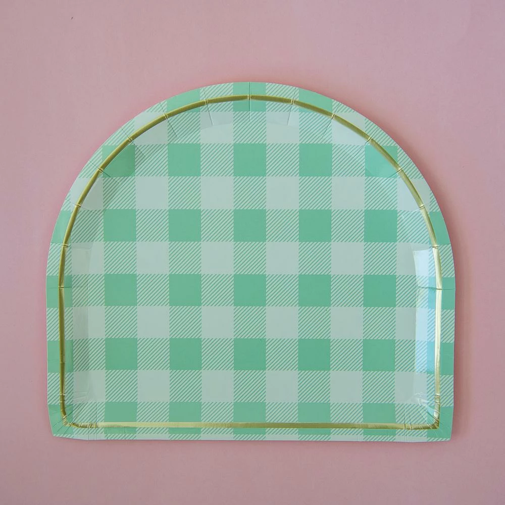 Oh It's Perfect TABLEWARE Gingham Arched Dinner Plates 8pk 4 Oh It's Perfect TABLEWARE Gingham Arched Dinner Plates 8pk