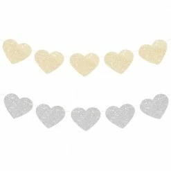 Illume Partyware Glitter Heart Paper Garland WEDDINGS