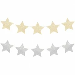 Illume Partyware Glitter Star Paper Garland Paper Garlands + Buntings