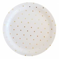 Illume Partyware Gold Spot Paper Dessert Plates