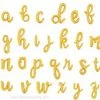 Favor Lane Script Letter Balloons - Gold Letter + Word Balloons